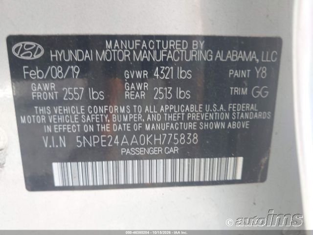 2019 Hyundai Sonata photo 4