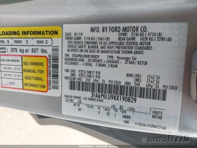 2019 Ford Fusion photo 5