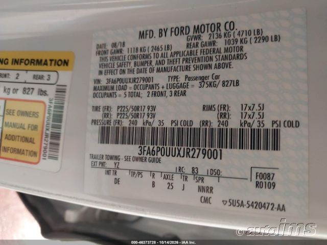 2018 Ford Fusion photo 7
