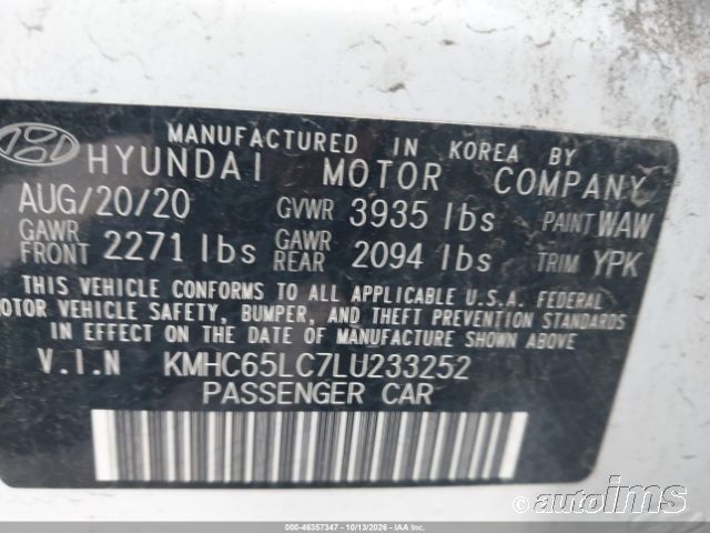 2020 Hyundai Ioniq photo 7