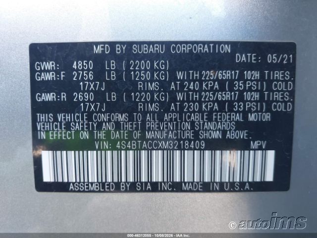 2021 Subaru Outback photo 4