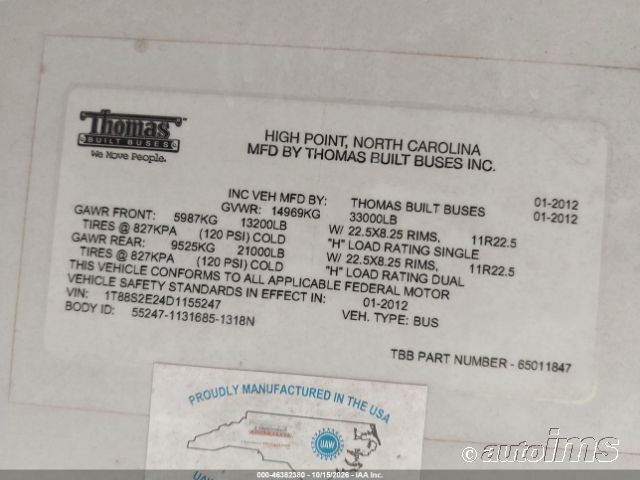 2013 Thomas Built Mvp-Ef (Engine Front) photo 4